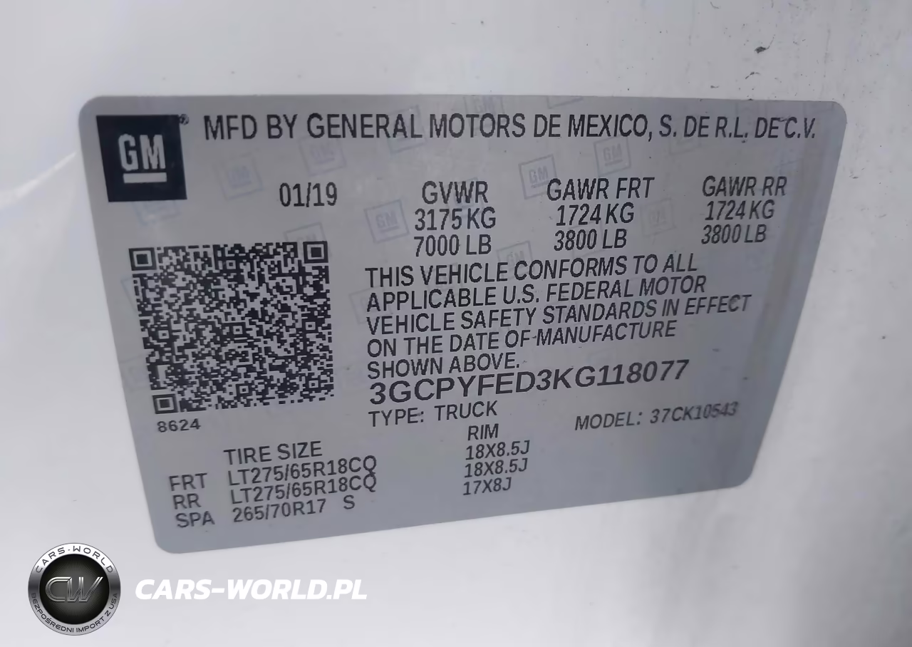 2019 Chevrolet Silverado 1500 Lt Trail Boss VIN:3GCPYFED3KG118077 - 9