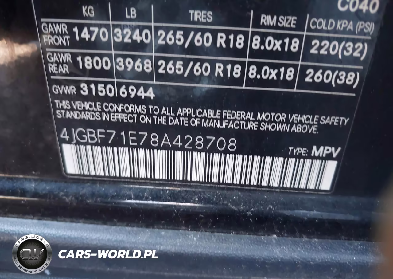 2008 Mercedes-Benz Gl 450 4Matic VIN:4JGBF71E78A428708 - 9