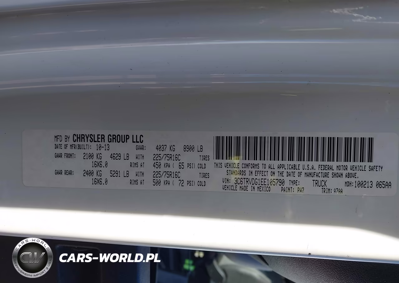 2014 Ram Promaster 2500 High Roof VIN:3C6TRVDG1EE105790 - 9