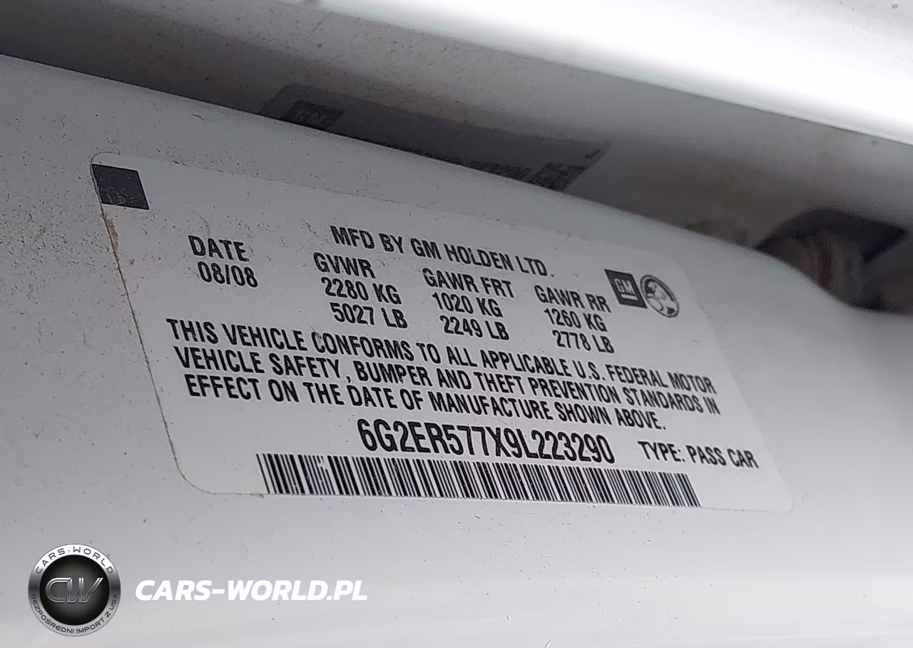 2009 Pontiac G8 VIN:6G2ER577X9L223290 - 9