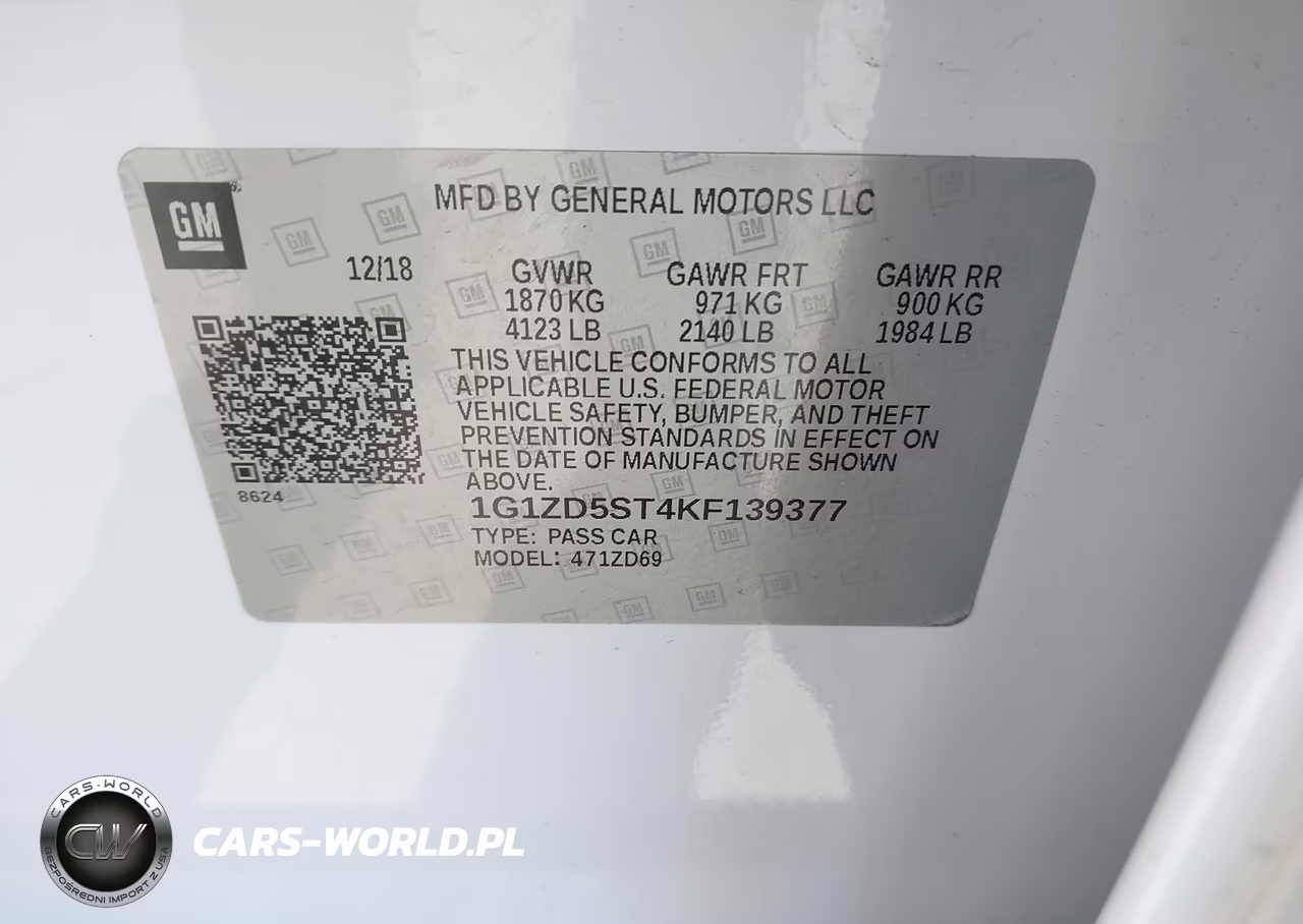 2019 Chevrolet Malibu Lt VIN:1G1ZD5ST4KF139377 - 9