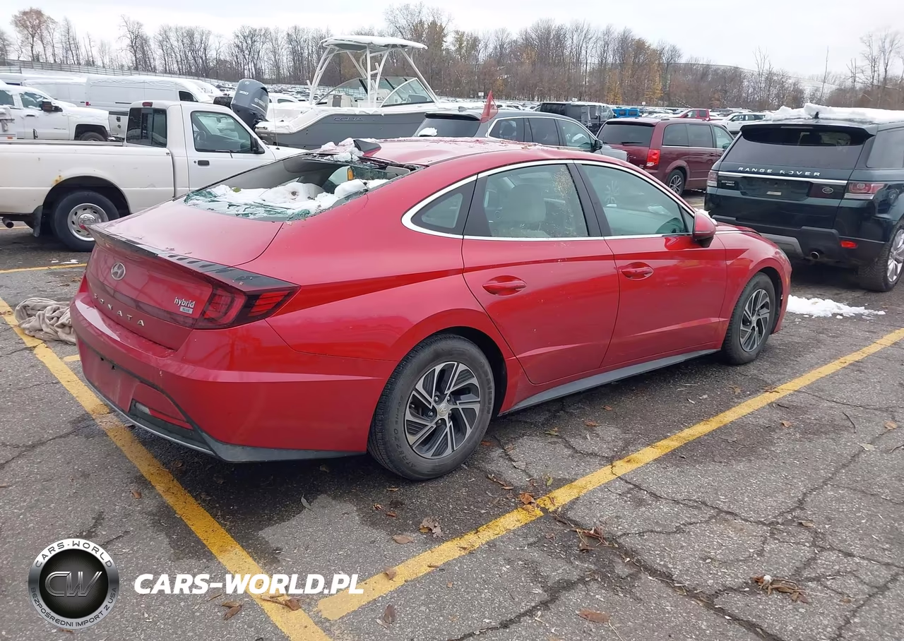 2021 Hyundai Sonata Blue VIN:KMHL24JJ4MA035139 - 4
