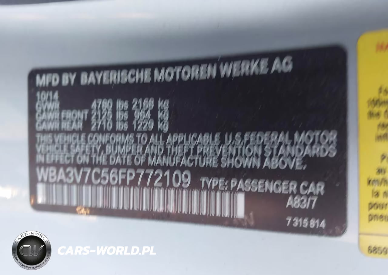 2015 BMW 428I VIN:WBA3V7C56FP772109 - 9