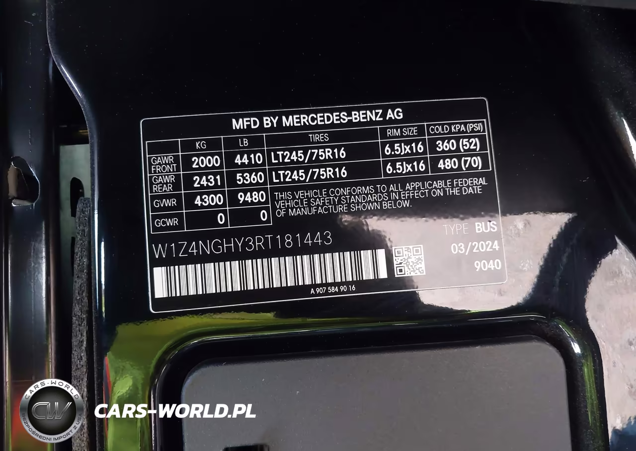 2024 Mercedes-Benz Sprinter 2500 High Roof 4-Cyl Diesel Ho VIN:W1Z4NGHY3RT181443 - 9