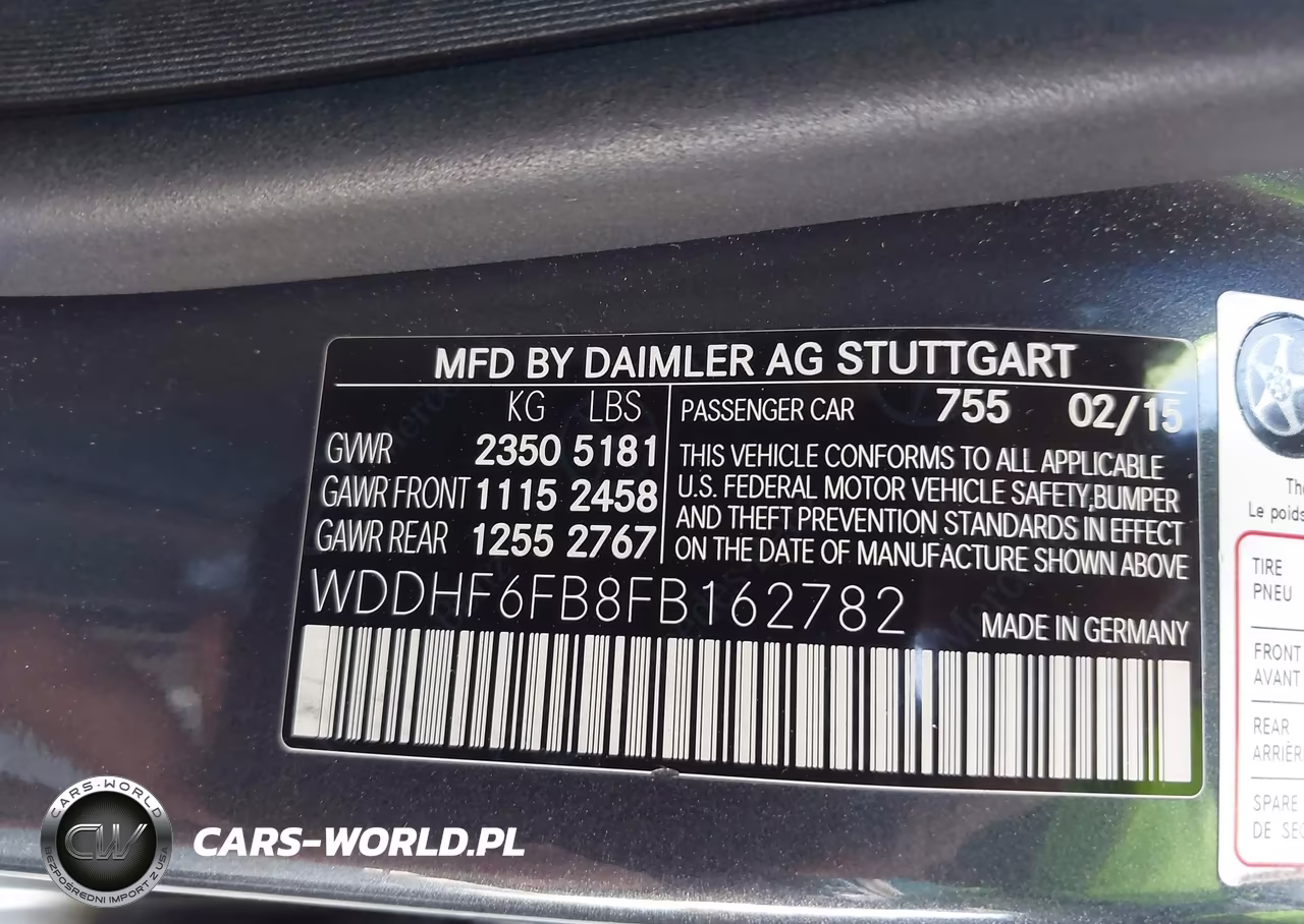 2015 Mercedes-Benz E 400 VIN:WDDHF6FB8FB162782 - 9