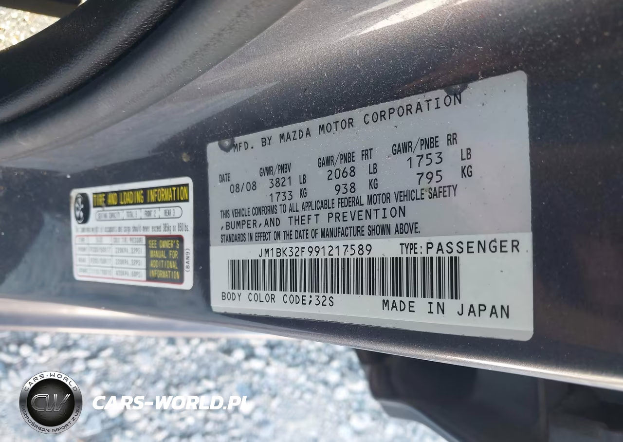 2009 Mazda Mazda3 I VIN:JM1BK32F991217589 - 9