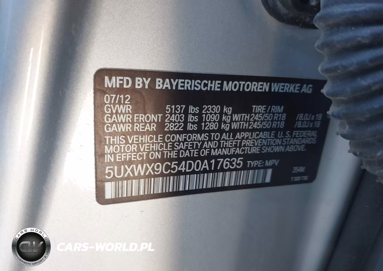 2013 BMW X3 xDrive28I VIN:5UXWX9C54D0A17635 - 9