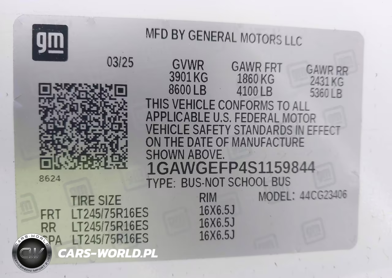 2025 Chevrolet Express Passenger Rwd 2500 Regular Wheelbase Ls VIN:1GAWGEFP4S1159844 - 9