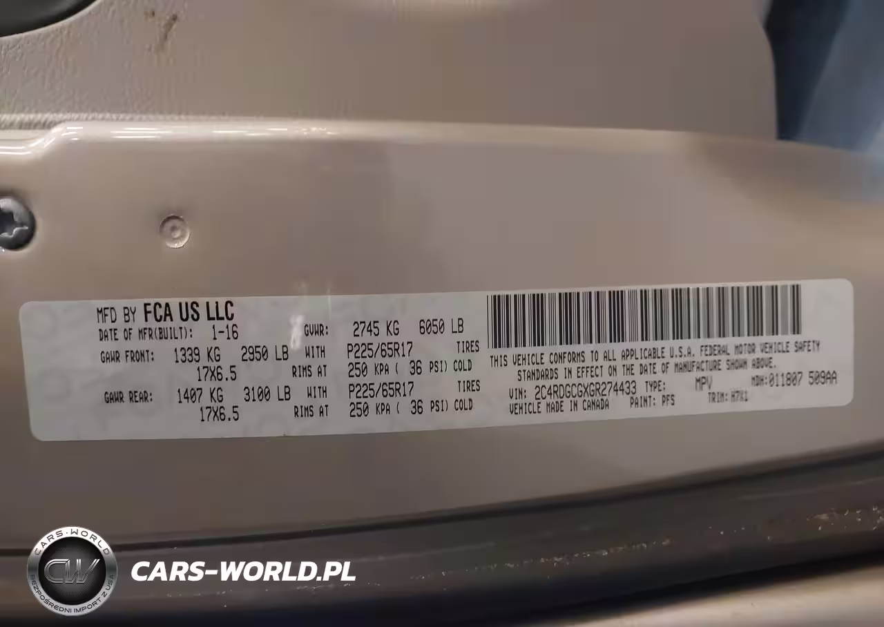 2016 Dodge Grand Caravan Sxt VIN:2C4RDGCGXGR274433 - 9
