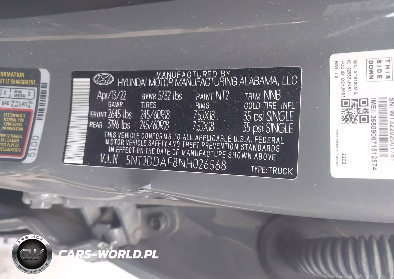 2022 Hyundai Santa Cruz Sel Premium VIN:5NTJDDAF8NH026568 - 9