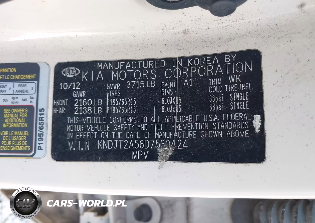 2013 Kia Soul VIN:KNDJT2A56D7530424 - 9