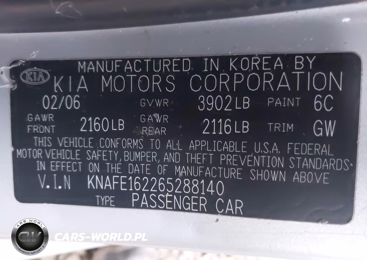 2006 Kia Spectra5 VIN:KNAFE162265288140 - 9