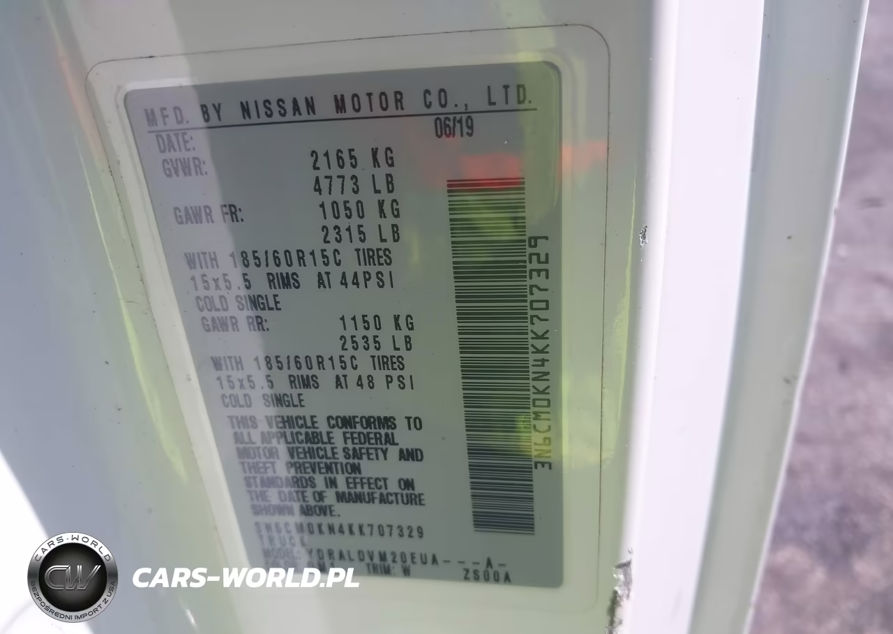 2019 Nissan Nv200 S VIN:3N6CM0KN4KK707329 - 9