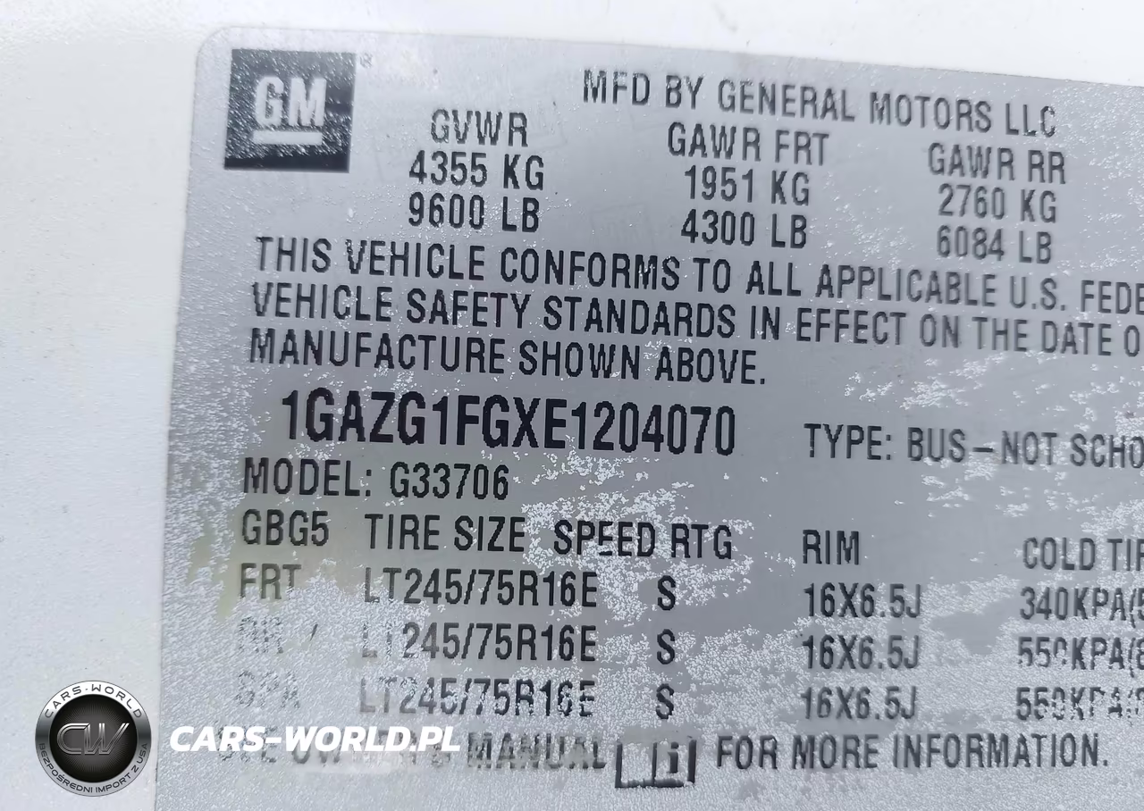 2014 Chevrolet Express 3500 Lt VIN:1GAZG1FGXE1204070 - 9