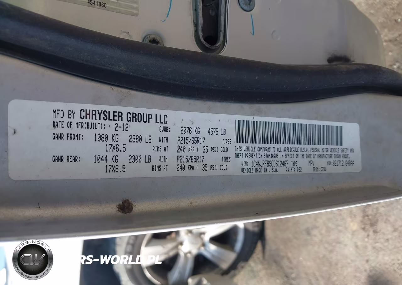 2012 Jeep Patriot Latitude VIN:1C4NJRFB9CD612467 - 9