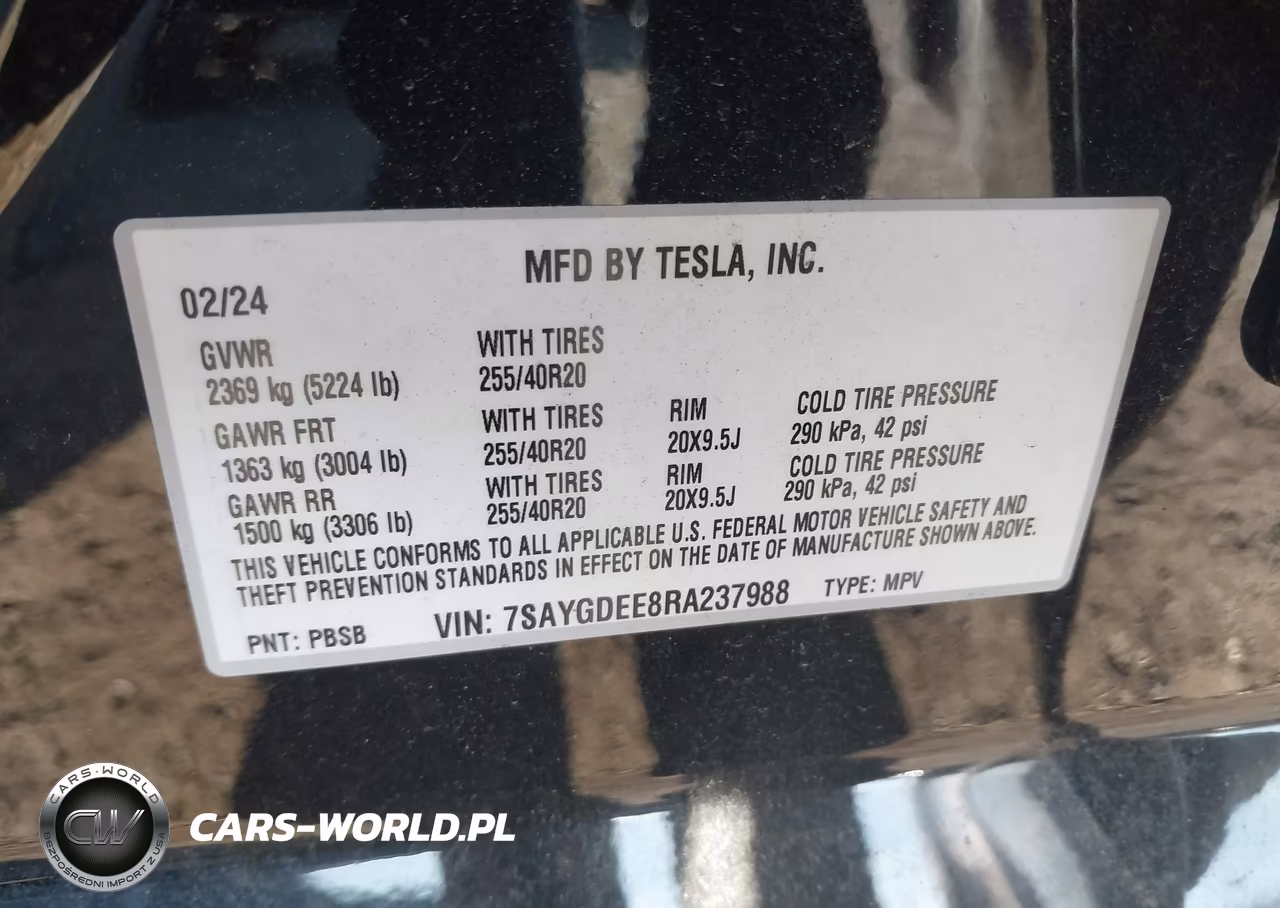 2024 Tesla Model Y Long Range Dual Motor All-Wheel Drive VIN:7SAYGDEE8RA237988 - 9