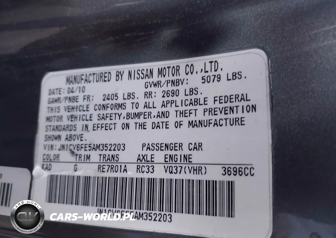 2010 Infiniti G37 VIN:JN1CV6FE5AM352203 - 9