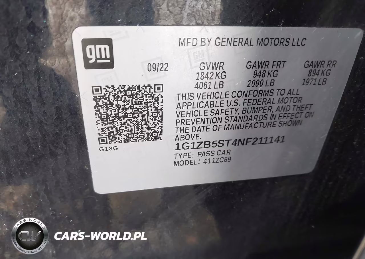 2022 Chevrolet Malibu Fwd Ls VIN:1G1ZB5ST4NF211141 - 9