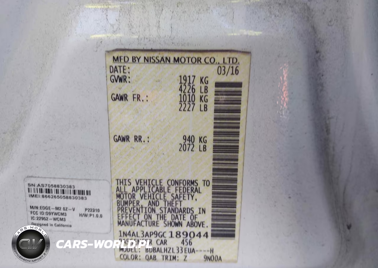 2016 Nissan Altima 2.5 Sr VIN:1N4AL3AP9GC189044 - 9