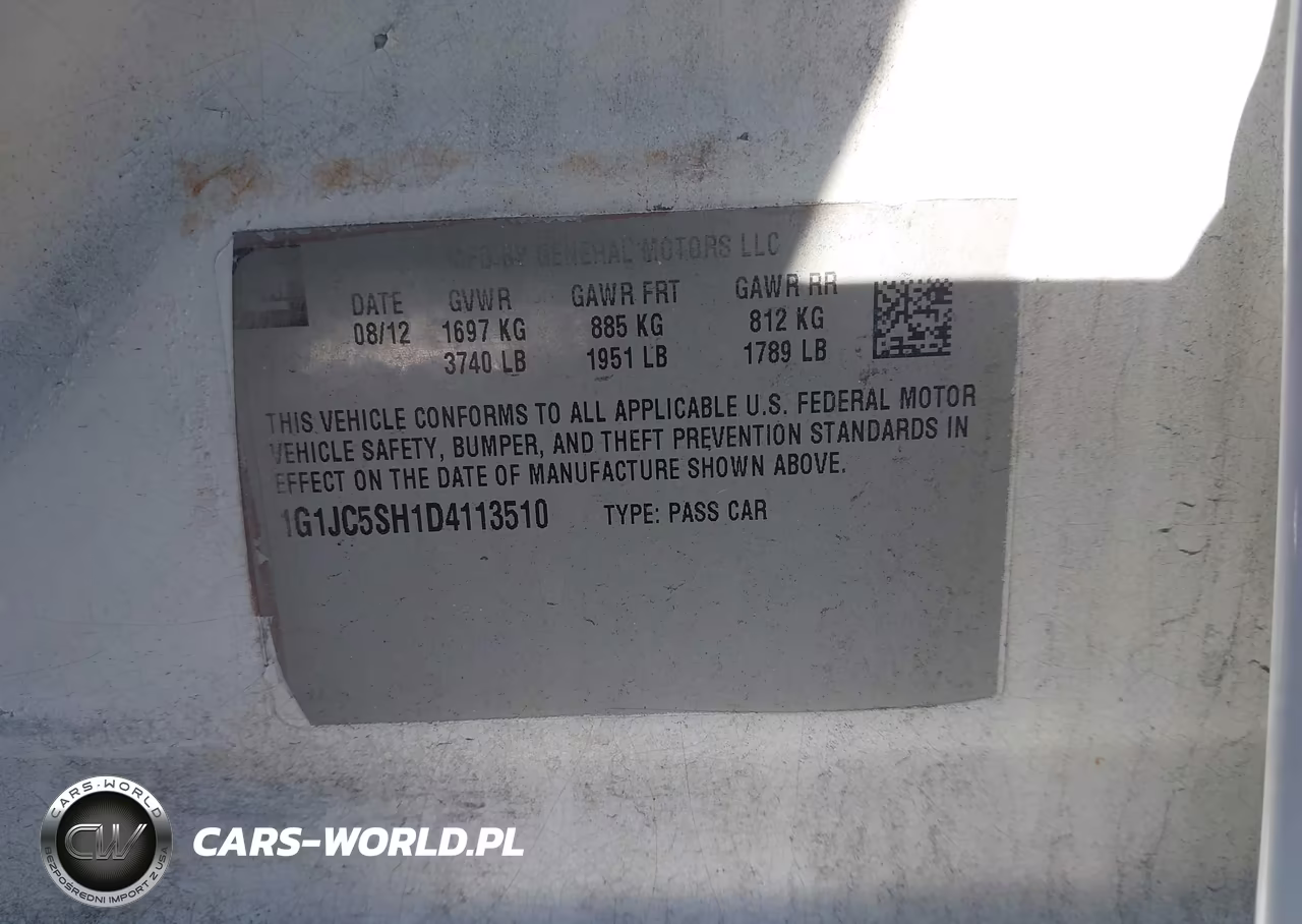2013 Chevrolet Sonic Lt Auto VIN:1G1JC5SH1D4113510 - 9