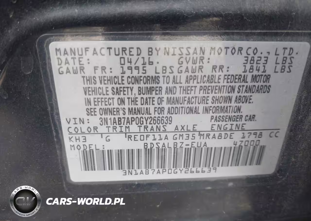2016 Nissan Sentra S VIN:3N1AB7AP0GY266639 - 9