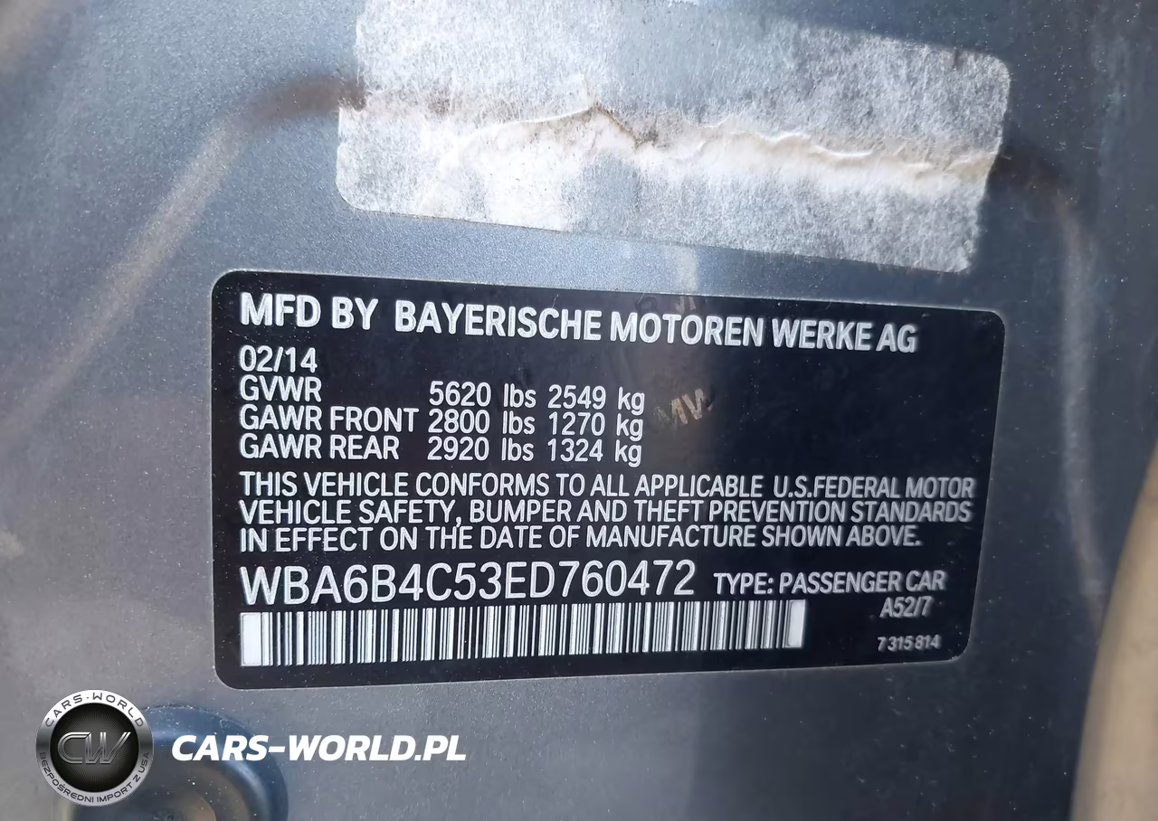 2014 BMW 650I Gran Coupe xDrive VIN:WBA6B4C53ED760472 - 9