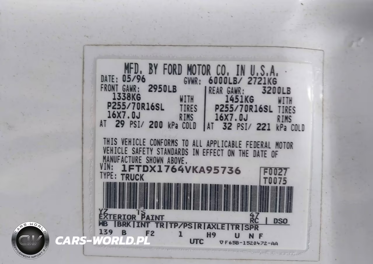 1997 Ford F-150 Lariat-Standard-Xl-Xlt VIN:1FTDX1764VKA95736 - 9
