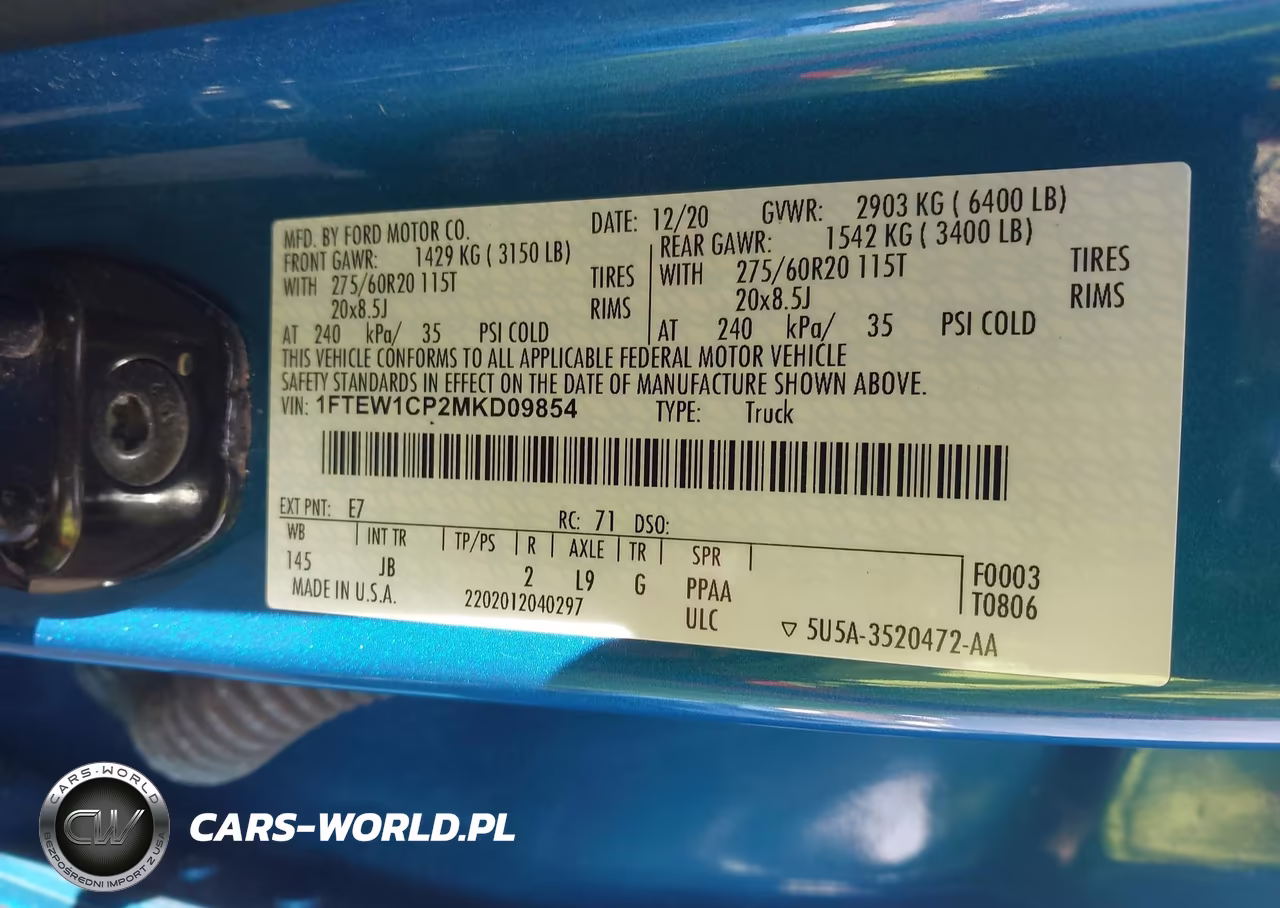 2021 Ford F-150 Xl VIN:1FTEW1CP2MKD09854 - 9
