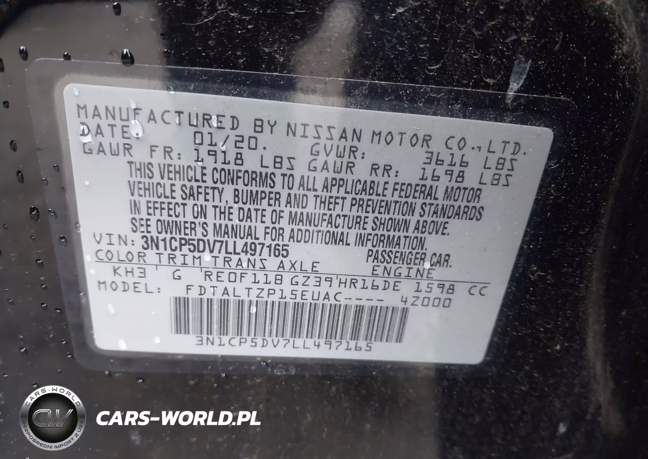 2020 Nissan Kicks Sr Xtronic Cvt VIN:3N1CP5DV7LL497165 - 9