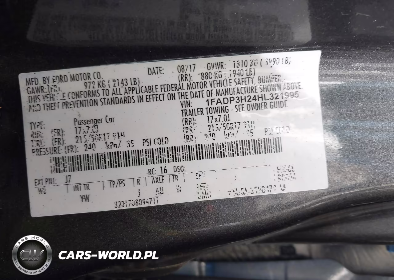 2017 Ford Focus Sel VIN:1FADP3H24HL321995 - 9