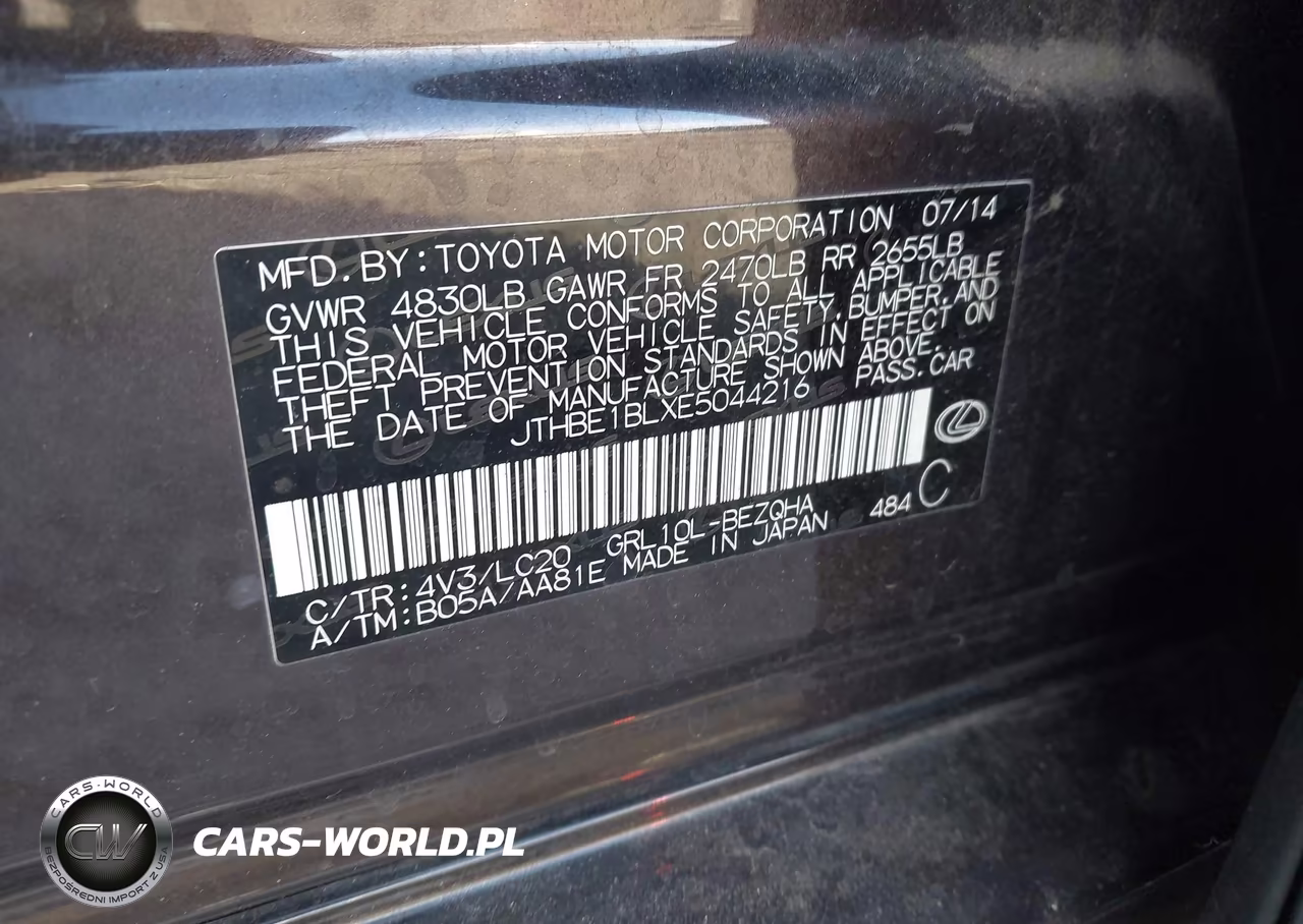 2014 Lexus Gs 350 VIN:JTHBE1BLXE5044216 - 9