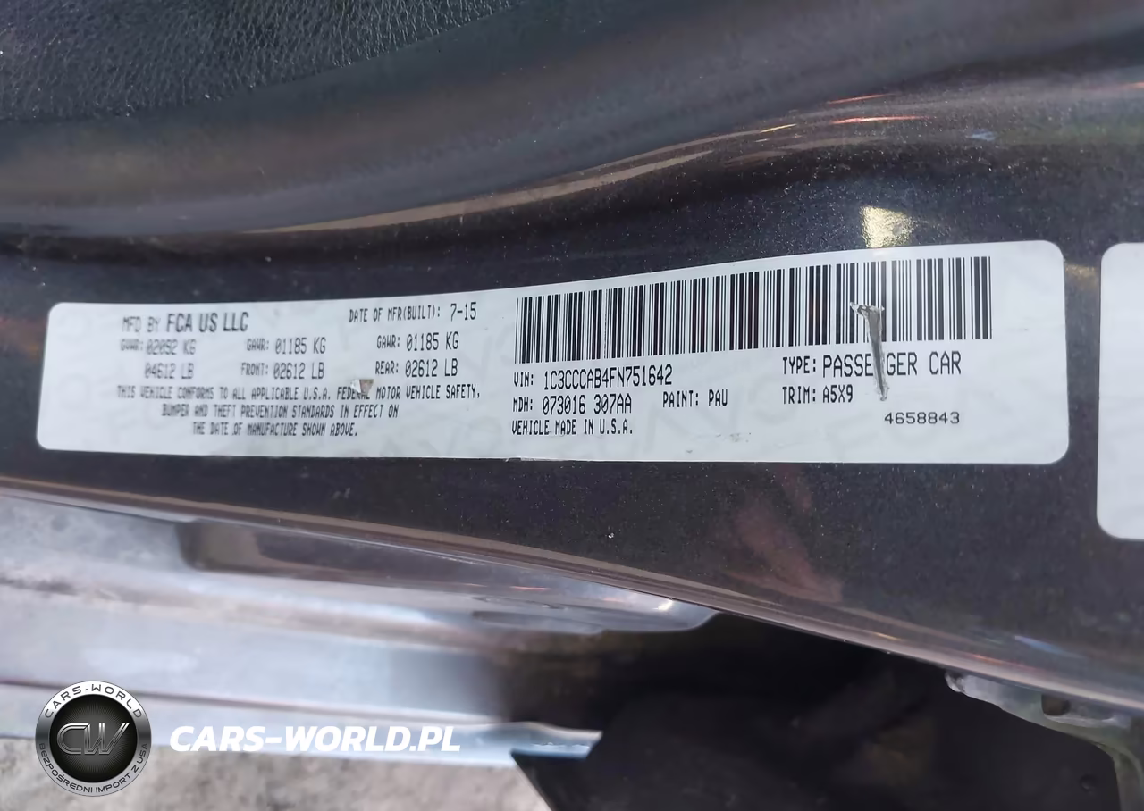 2015 Chrysler 200 Limited VIN:1C3CCCAB4FN751642 - 9