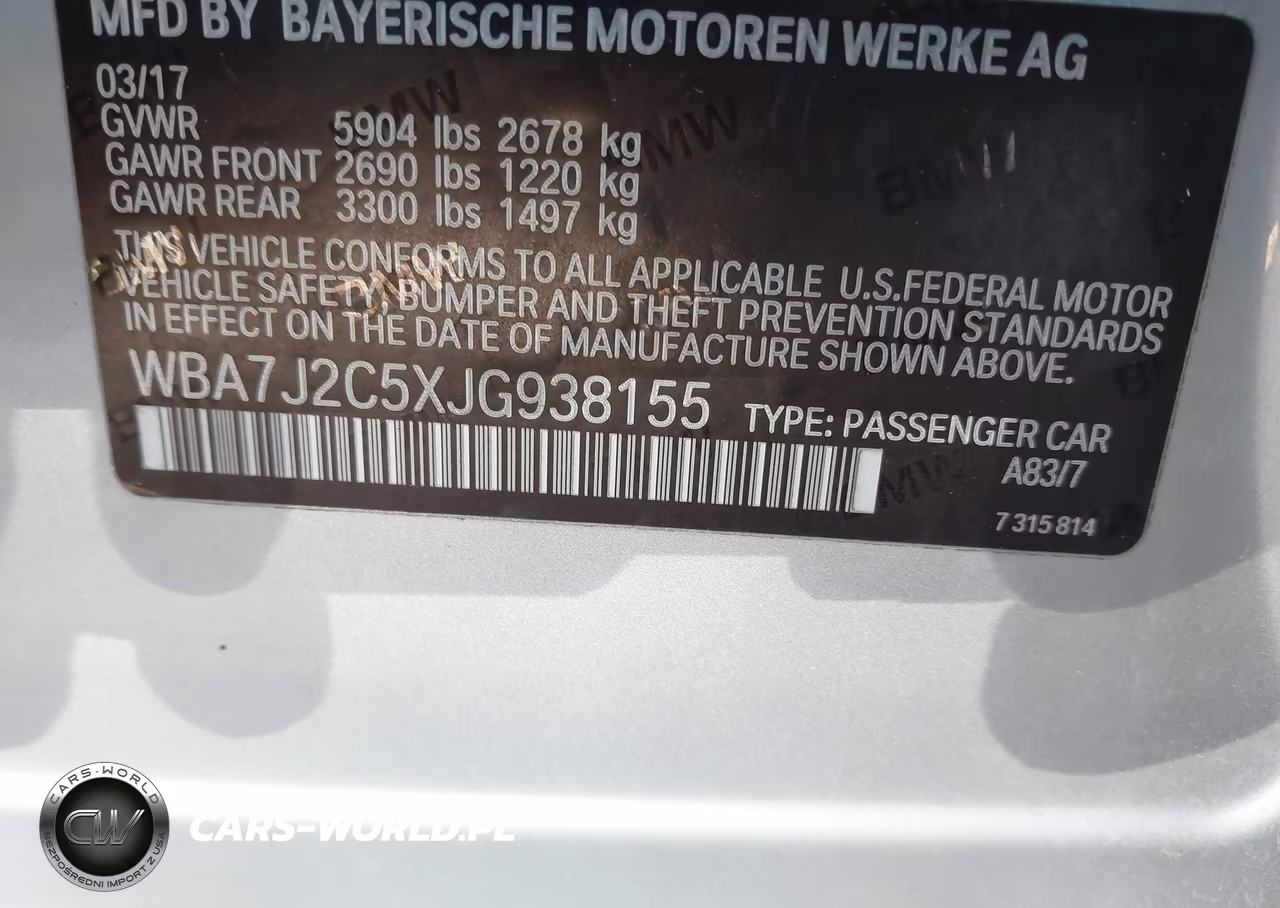 2018 BMW 740E xDrive Iperformance VIN:WBA7J2C5XJG938155 - 9