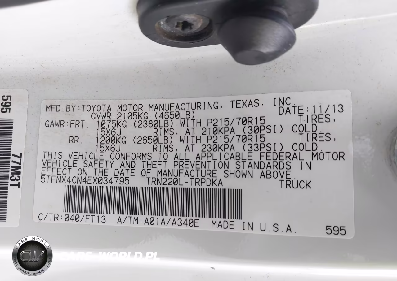 2014 Toyota Tacoma VIN:5TFNX4CN4EX034795 - 9