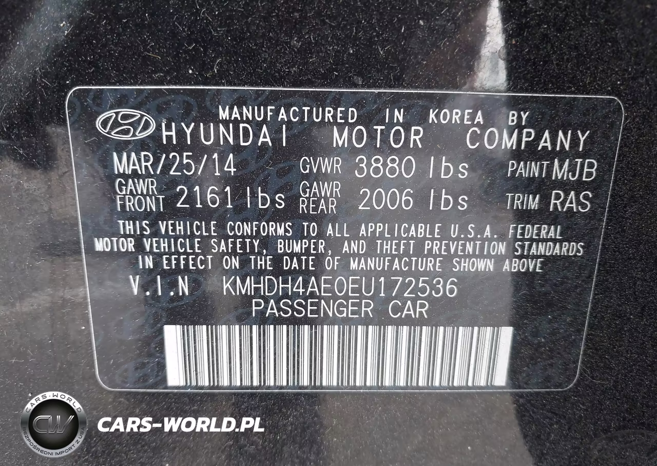 2014 Hyundai Elantra Se VIN:KMHDH4AE0EU172536 - 9