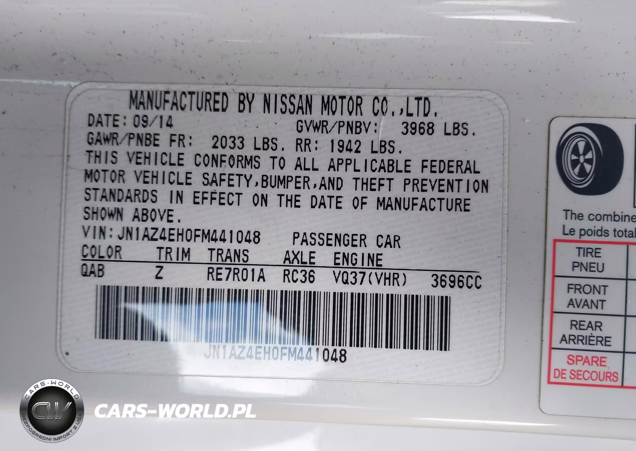 2015 Nissan 370Z Nismo Tech VIN:JN1AZ4EH0FM441048 - 9