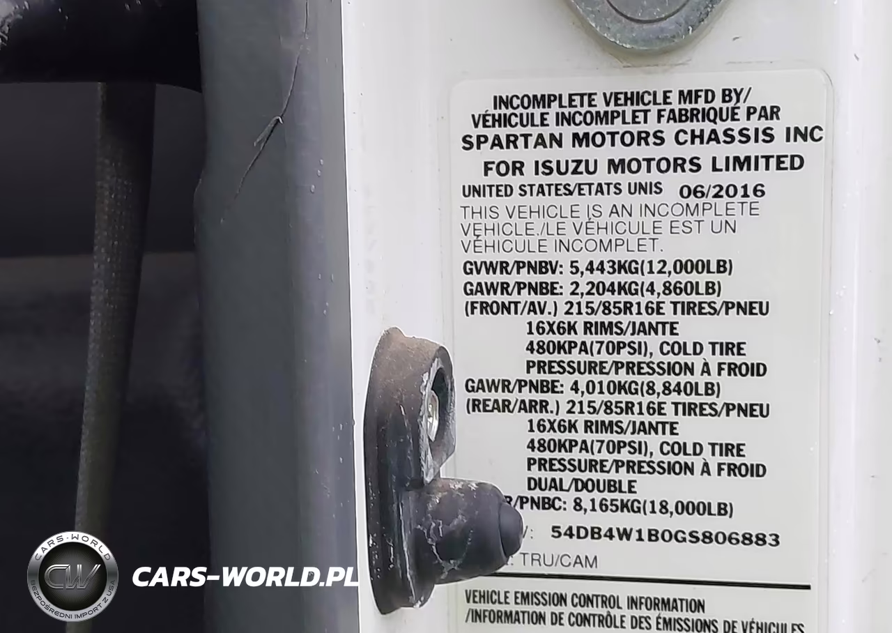 2016 Isuzu Npr VIN:54DB4W1B0GS806883 - 8