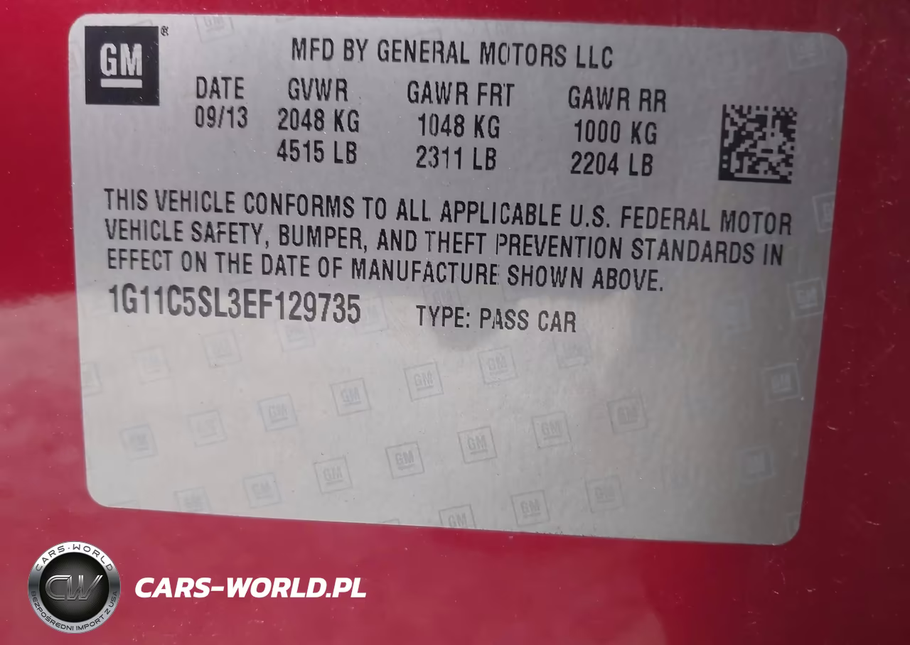 2014 Chevrolet Malibu 1Lt VIN:1G11C5SL3EF129735 - 9