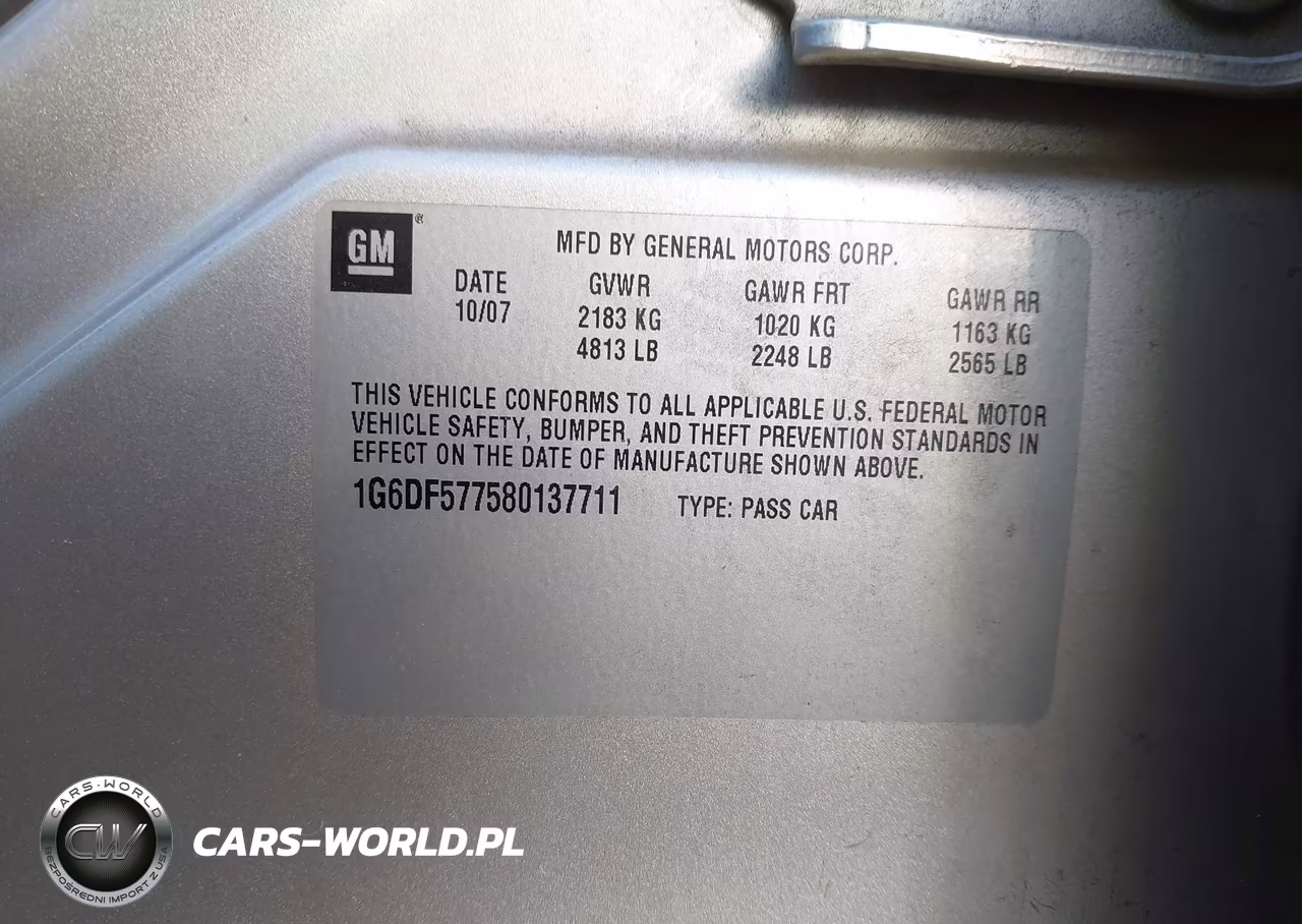 2008 Cadillac Cts Standard VIN:1G6DF577580137711 - 9