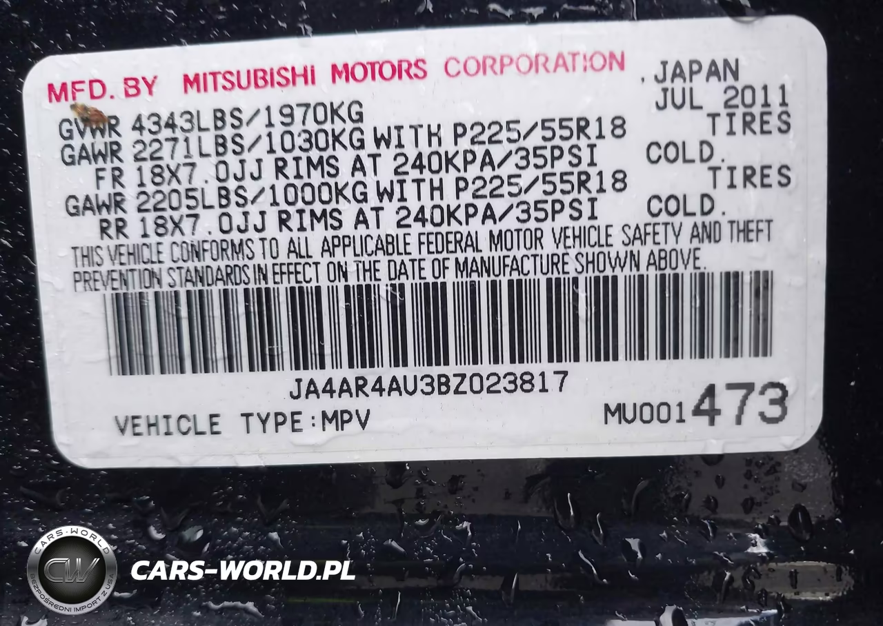 2011 Mitsubishi Outlander Sport Se VIN:JA4AR4AU3BZ023817 - 9