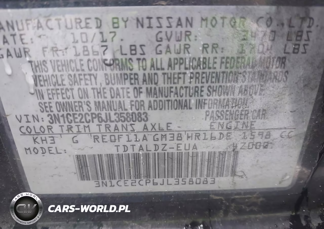 2018 Nissan Versa Note Sv VIN:3N1CE2CP6JL358083 - 9