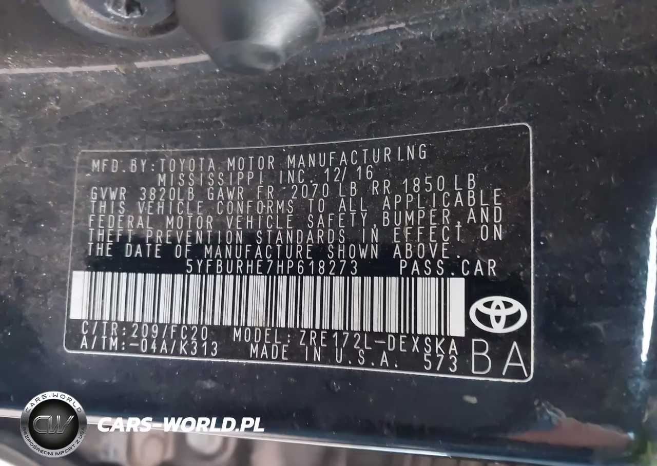 2017 Toyota Corolla Se VIN:5YFBURHE7HP618273 - 9