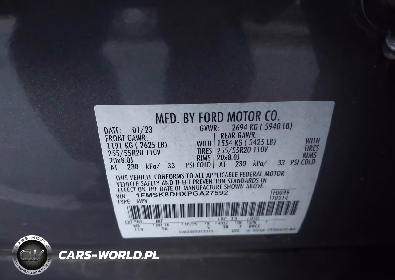 2023 Ford Explorer Xlt VIN:1FMSK8DHXPGA27592 - 9