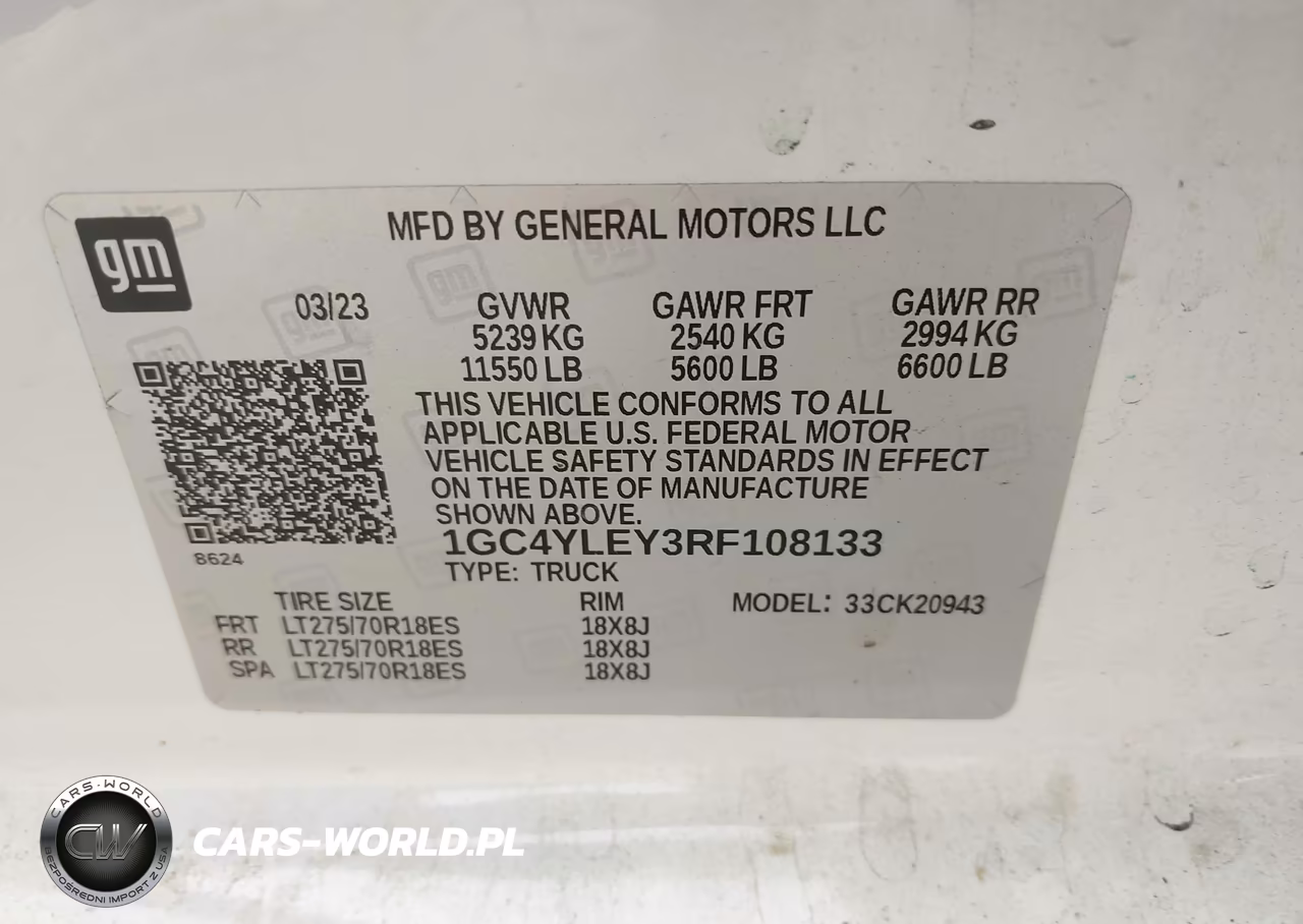 2024 Chevrolet Silverado 2500Hd 4Wd Long Bed Work Truck VIN:1GC4YLEY3RF108133 - 9