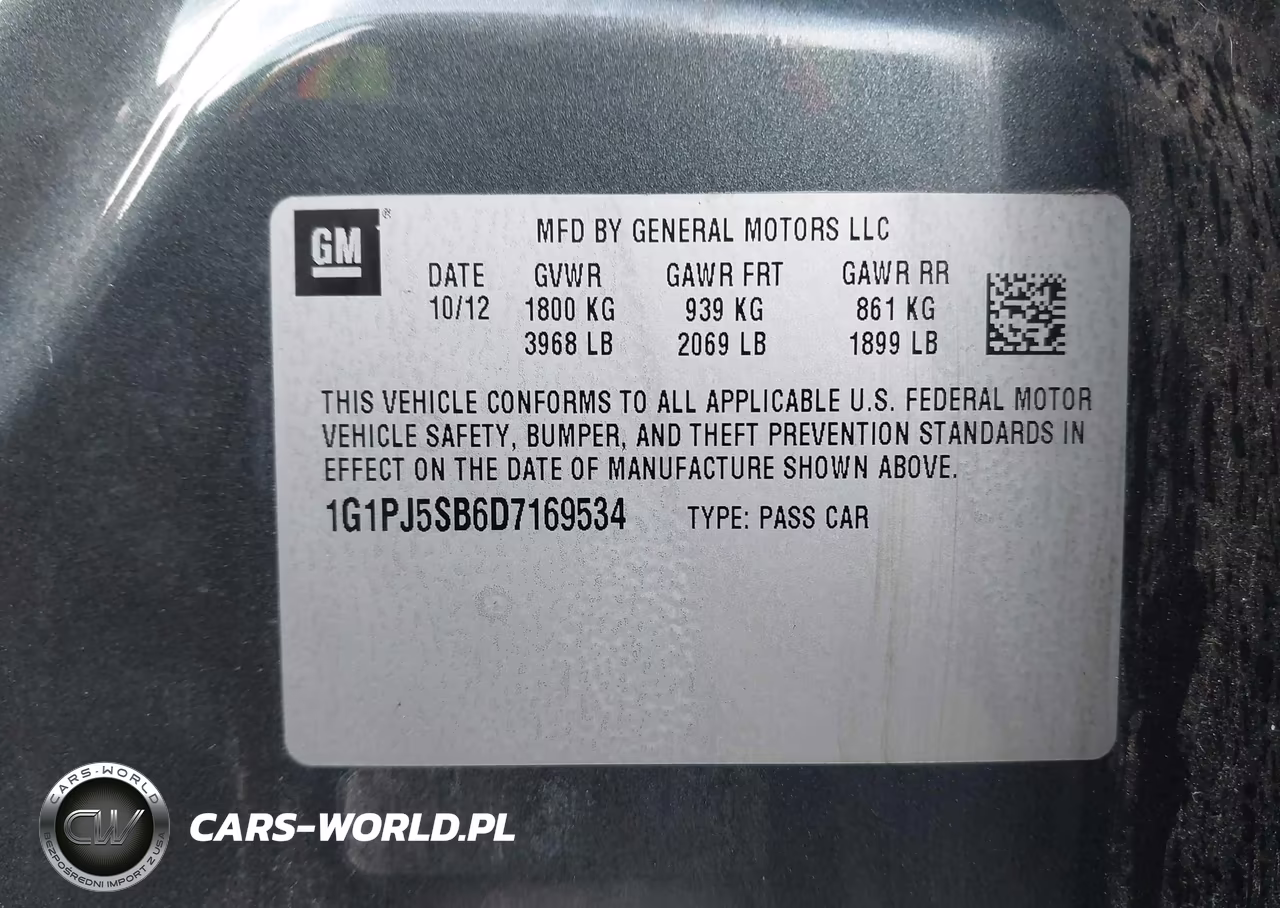 2013 Chevrolet Cruze Eco Manual VIN:1G1PJ5SB6D7169534 - 9