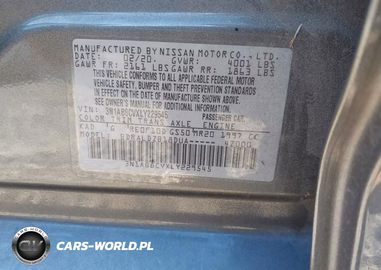 2020 Nissan Sentra Sv Xtronic Cvt VIN:3N1AB8CVXLY229545 - 9