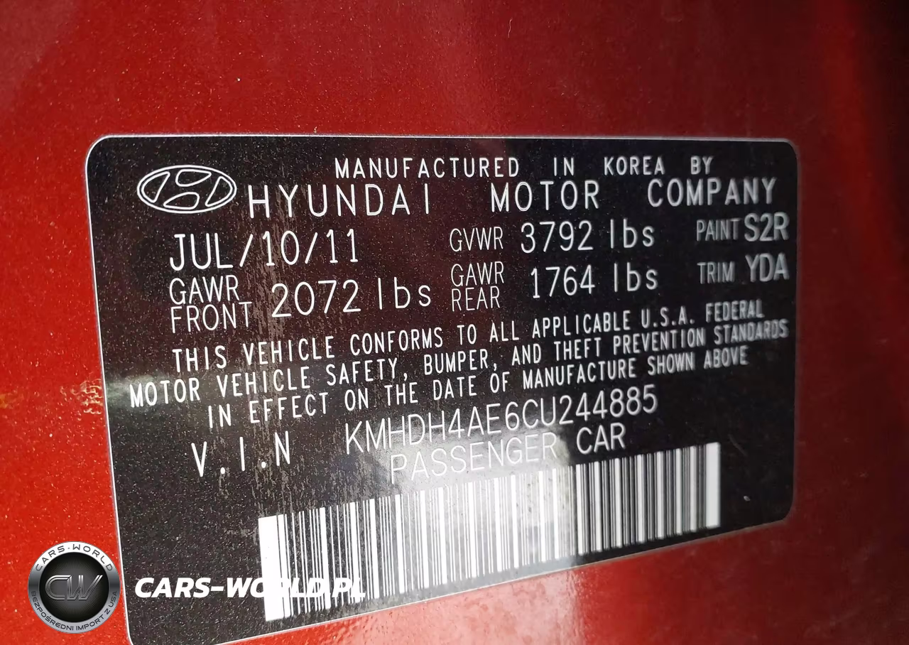 2012 Hyundai Elantra Limited (Ulsan Plant) VIN:KMHDH4AE6CU244885 - 9