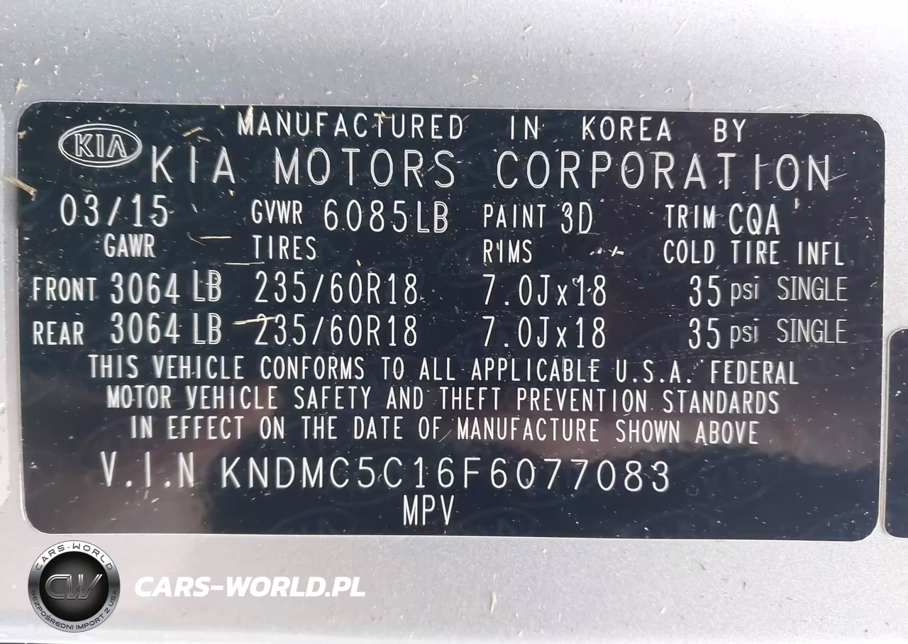 2015 Kia Sedona Ex VIN:KNDMC5C16F6077083 - 9