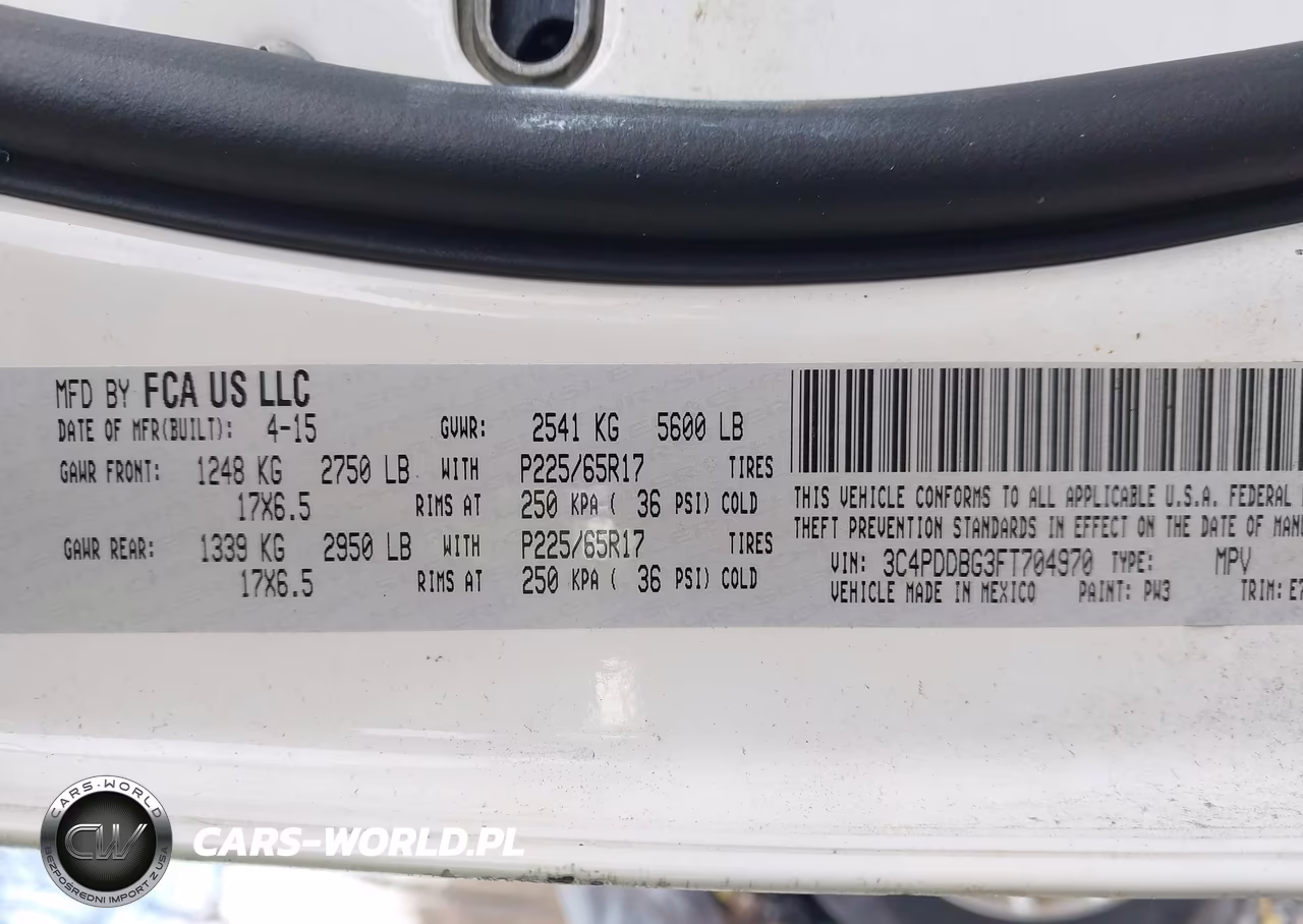2015 Dodge Journey Sxt VIN:3C4PDDBG3FT704970 - 9