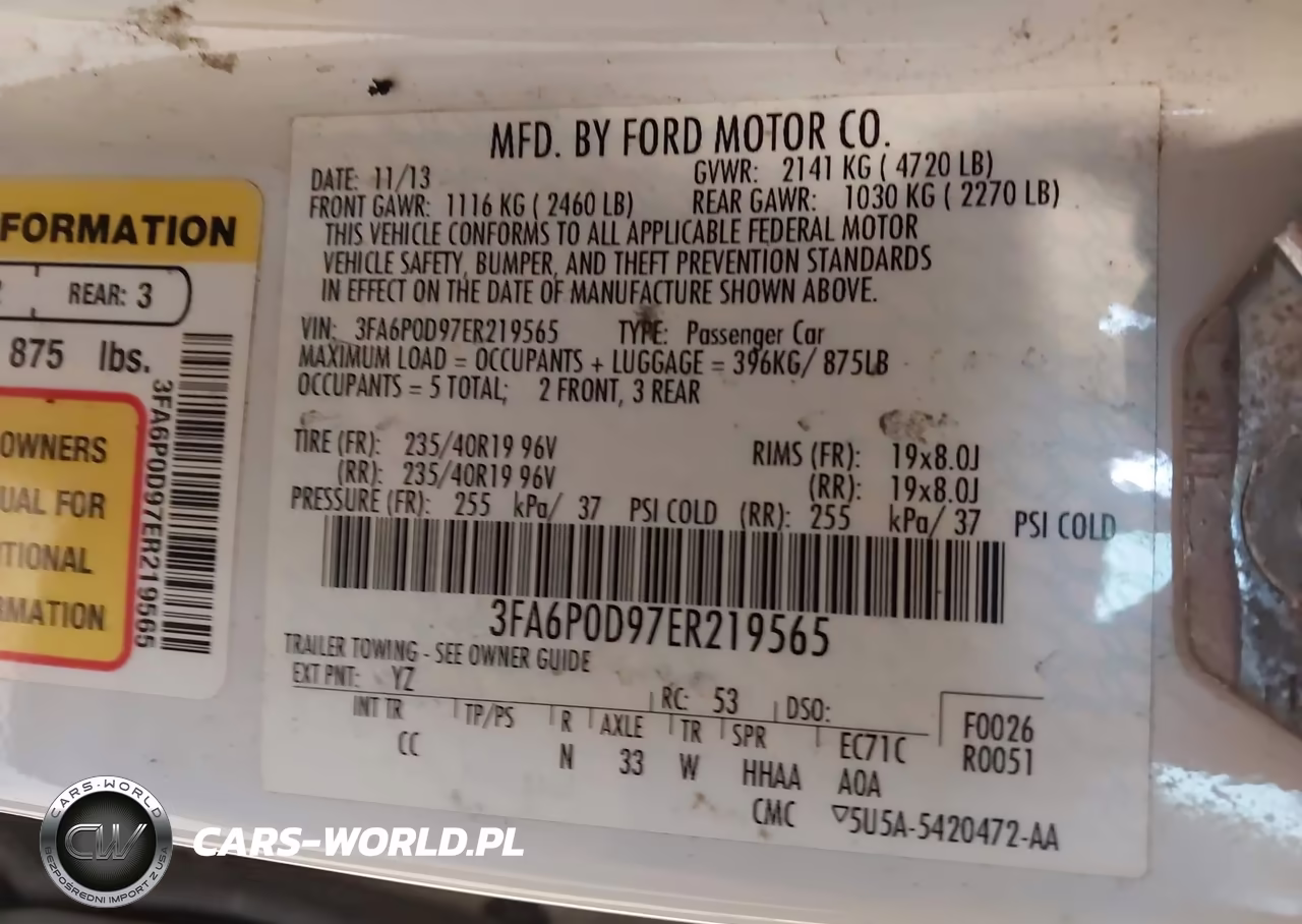 2014 Ford Fusion Titanium VIN:3FA6P0D97ER219565 - 9